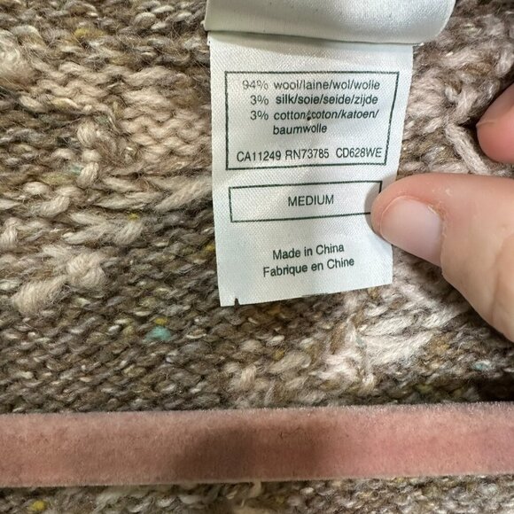 RARE Vtg LAURA ASHLEY Floral Wool Silk Cardigan Sweater Cottagecore Grandma M - Picture 5 of 9